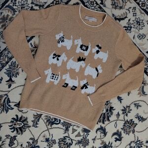 Loft Sweater with Dog Pattern